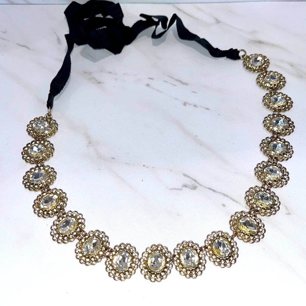 Lee Angel Tie Up in Crystal Necklace